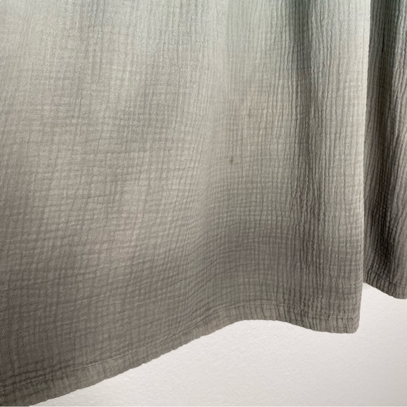 “Kids On The Moon” Green Watercolour Ombré Gauze Cotton Girls Dress - Picture 6 of 10